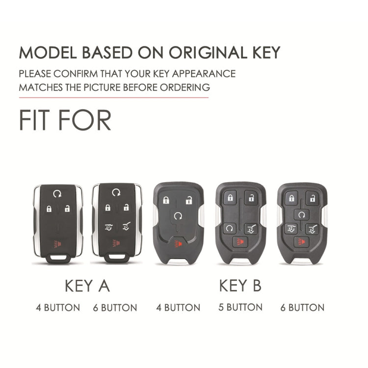 For Chevrolet GMC / Colorad 4-button C159 Car Key Leather Protective Case(Blue)