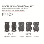 For Chevrolet GMC / Colorad 4-button C159 Car Key Leather Protective Case(Blue)