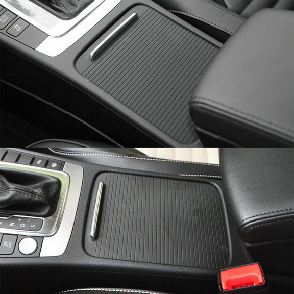 Car Center Console Water Cup Holder Cover Trim for Volkswagen Magotan / CC / Passat, Left Driving (Grey)