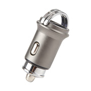 AR-CA08 12W 2A USB-C / Type-C + USB Ports Car Charger (Grey)