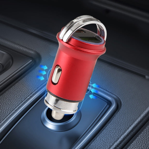 AR-CA08 12W 2A USB-C / Type-C + USB Ports Car Charger (Silver)