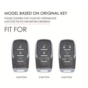 For Dodge Ram 5-button C162 Car Key Leather Protective Case (Black)