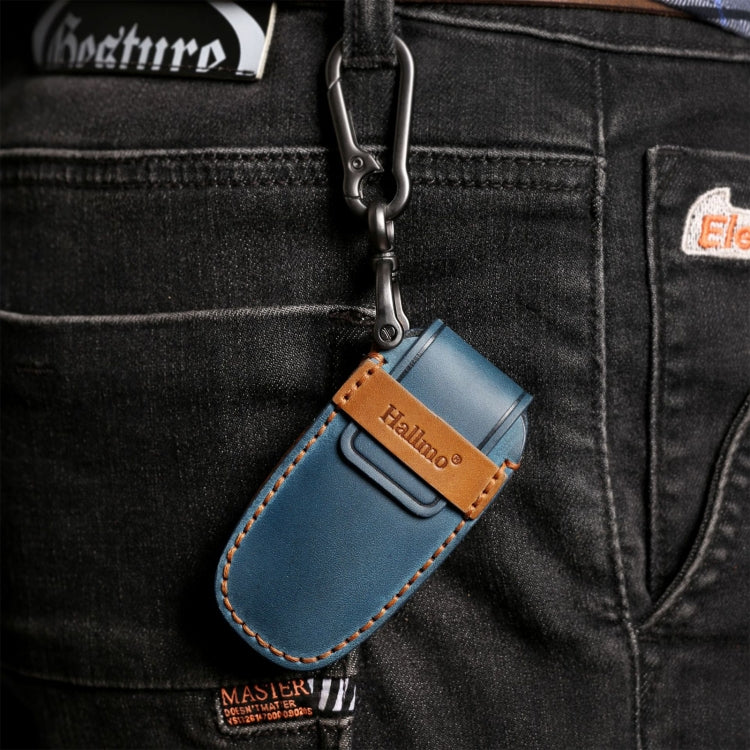 For Dodge Ram 6-button C163 Car Key Leather Protective Case (Blue)