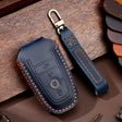For Ford F-150 4-button C072 Car Key Leather Protective Case (Blue) - Car Key Cases by PMC TechLife | Online Shopping South Africa | PMC TechLife | Buy Now Pay Later Mobicred