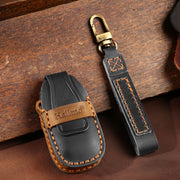 For Ford Focus/Mondeo/Maverick/Explorer/Escort/Edge 2017-2018 C231 Car Key Leather Protective Case (Black)