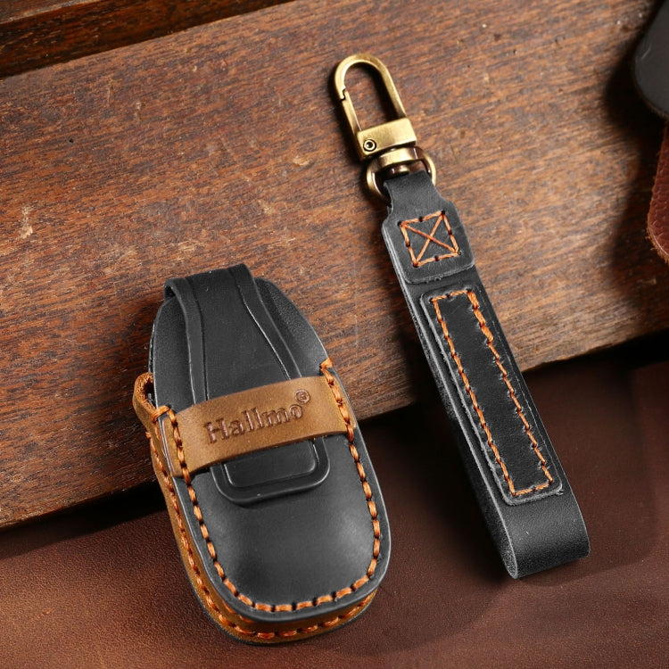 For Ford Focus/Mondeo/Maverick/Explorer/Escort/Edge 2017-2018 C231 Car Key Leather Protective Case (Black)