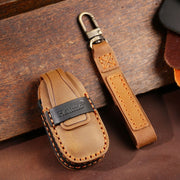For Ford Focus/Mondeo/Maverick/Explorer/Escort/Edge 2017-2018 C231 Car Key Leather Protective Case (Brown)