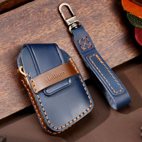 For Cadillac / CT5 / CT6 / XT6 C088 Car Key Leather Protective Case (Blue)