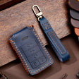 For Cadillac 5-button C091 Car Key Leather Protective Case (Blue) - Car Key Cases by PMC TechLife | Online Shopping South Africa | PMC TechLife | Buy Now Pay Later Mobicred