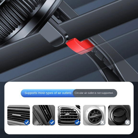 F23 Car Air Outlet Vent Magnetic Phone Navigation Mount Bracket (Silver)
