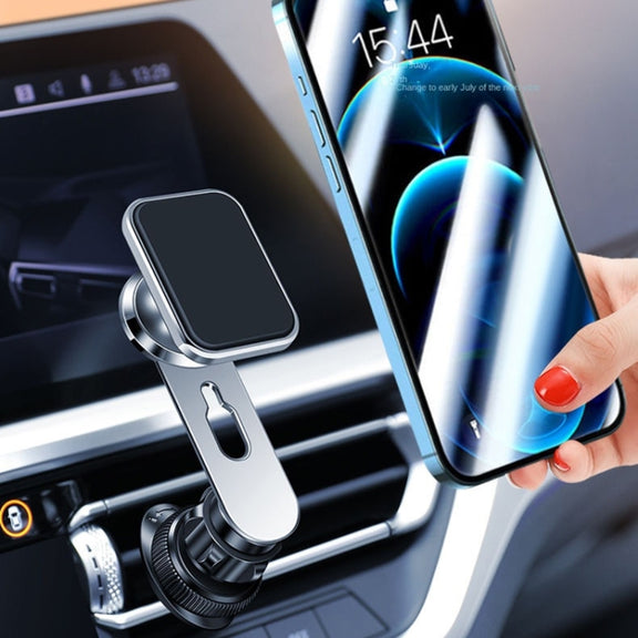 F23 Car Air Outlet Vent Magnetic Phone Navigation Mount Bracket (Silver)
