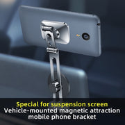 F52 Magnetic Car Floating Screen Phone Navigation Holder (Silver)