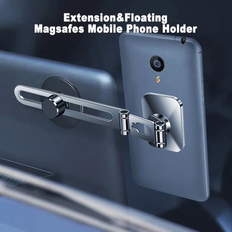 F52 Magnetic Car Floating Screen Phone Navigation Holder (Silver)