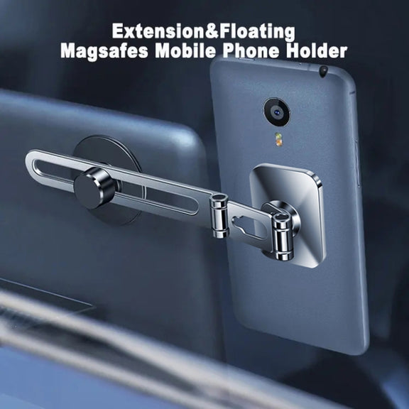 F52 Magnetic Car Floating Screen Phone Navigation Holder (Silver)