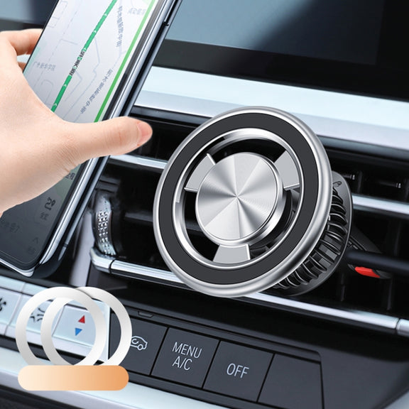 F83 Car Air Outlet Vent Magnetic Mobile Phone Navigation Holder (Silver)