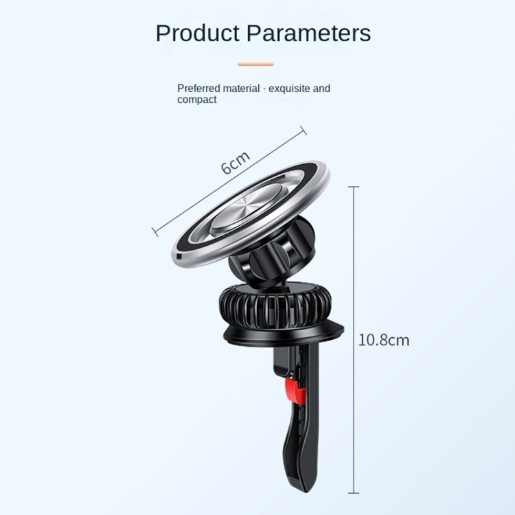 F83 Car Air Outlet Vent Magnetic Mobile Phone Navigation Holder (Black)