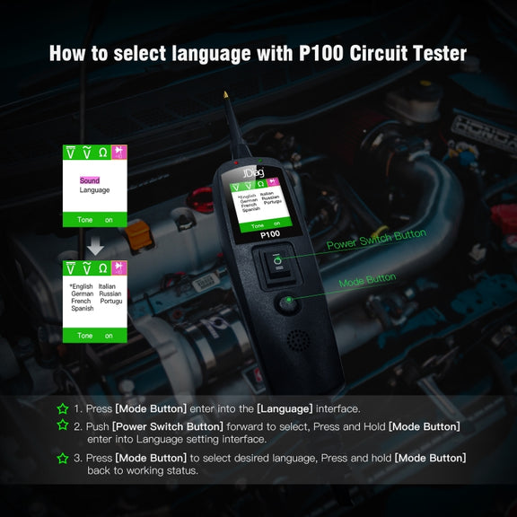 TopDiag P100 Car Circuit Intelligent Analyzer Diagnostic Instrument, Cable Length: 10m