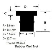20pcs / 1 Set M5 Universal Motorcycle Windshield Brass Nuts