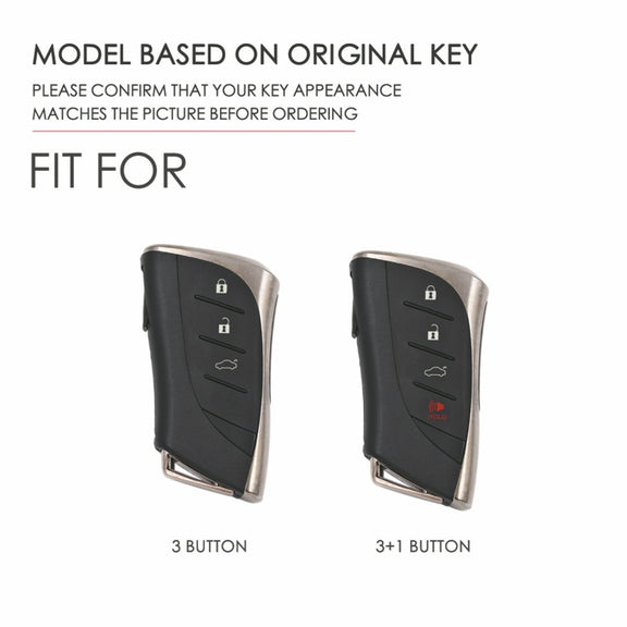 For Lexus 4-button Hallmo Car Cowhide Leather Key Protective Cover Key Case(Brown)