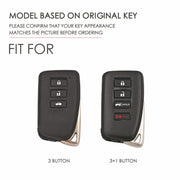 For Lexus 4-button Hallmo Car Cowhide Leather Key Protective Cover Key Case(Blue)