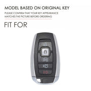 For Lincoln Hallmo Car Cowhide Leather Key Protective Cover Key Case(Blue)