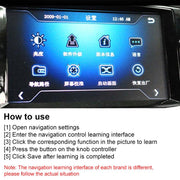 Universal Strap Shape Steering Wheel Remote Control Car Multimedia Wireless Button Remote Control (Black)