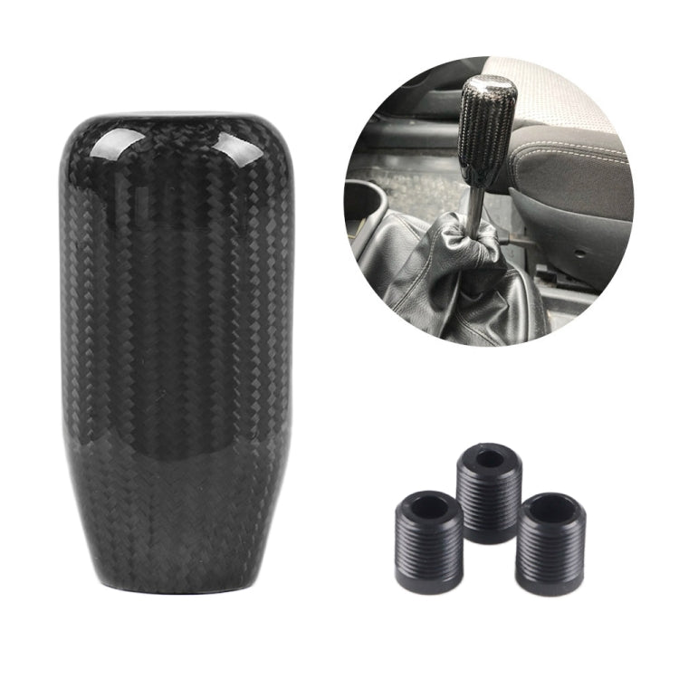 Universal Car Real Carbon Fiber Gear Head (Black)