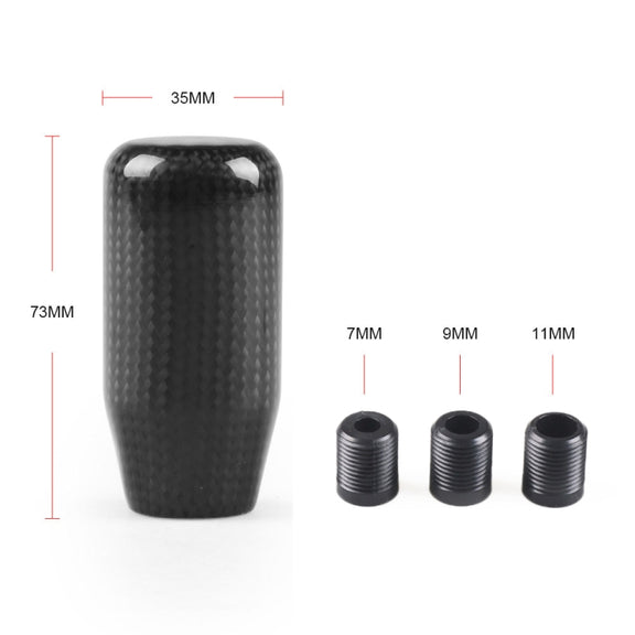 Universal Car Real Carbon Fiber Gear Head (Red)