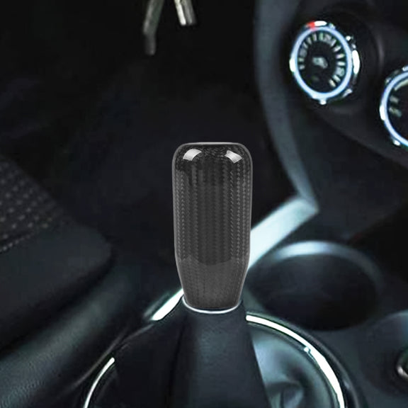Universal Car Real Carbon Fiber Gear Head (Black)