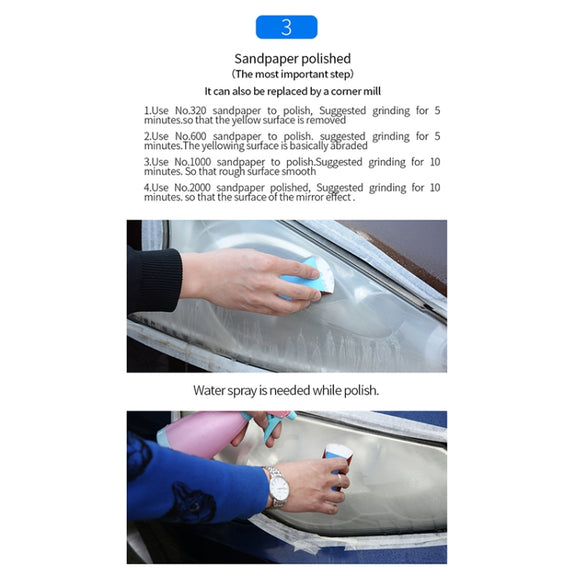 Car Headlight Scratch Yellowing Repair Fluid Set, Capacity: 10ml