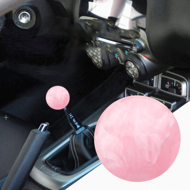 Car Modified Marble Star Gear Head Shifter Cover with Adapter (Pink)