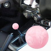 Car Modified Marble Star Gear Head Shifter Cover with Adapter (Pink)