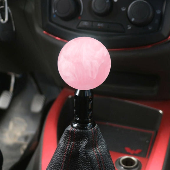 Car Modified Marble Star Gear Head Shifter Cover with Adapter (Pink)