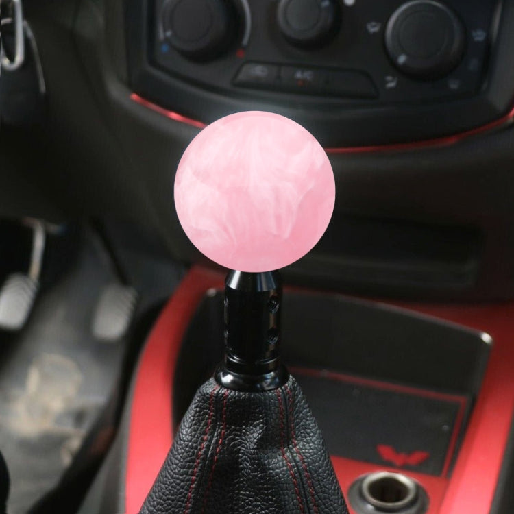 Car Modified Marble Star Gear Head Shifter Cover with Adapter (Pink)