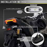 2pcs For Honda RS150 XRE300 CRF300 X-ADV Motorcycles LED Turn Signal Light(Transparent)