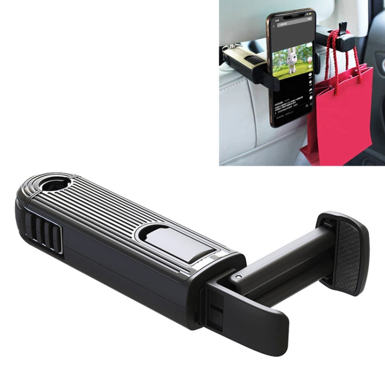 G202 Car Creative Phone Bracket Hook 360 Degree Rotating Telescopic Bracket(Black)