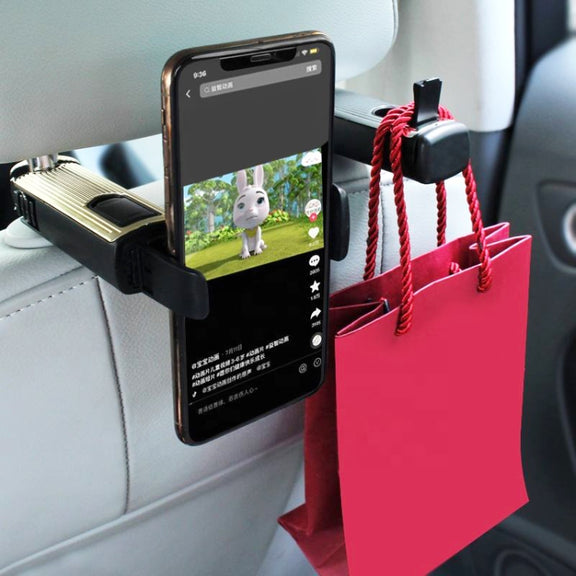 G202 Car Creative Phone Bracket Hook 360 Degree Rotating Telescopic Bracket(Black)