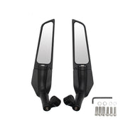 Motorcycle Modification Fixed Wind Wing Rearview Mirror (Black)