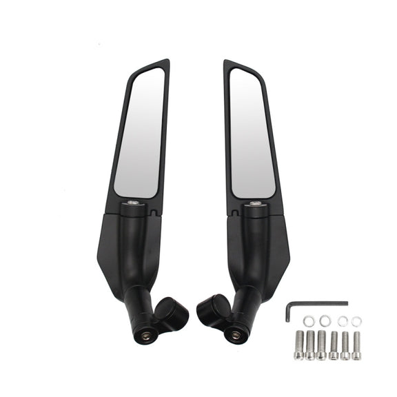 Motorcycle Modification Fixed Wind Wing Rearview Mirror (Black)