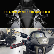 Motorcycle Modification Fixed Wind Wing Rearview Mirror (Black)