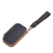 For KIA Carnival EX / SX Hallmo Car Cowhide Leather Key Protective Cover Key Case(Brown)