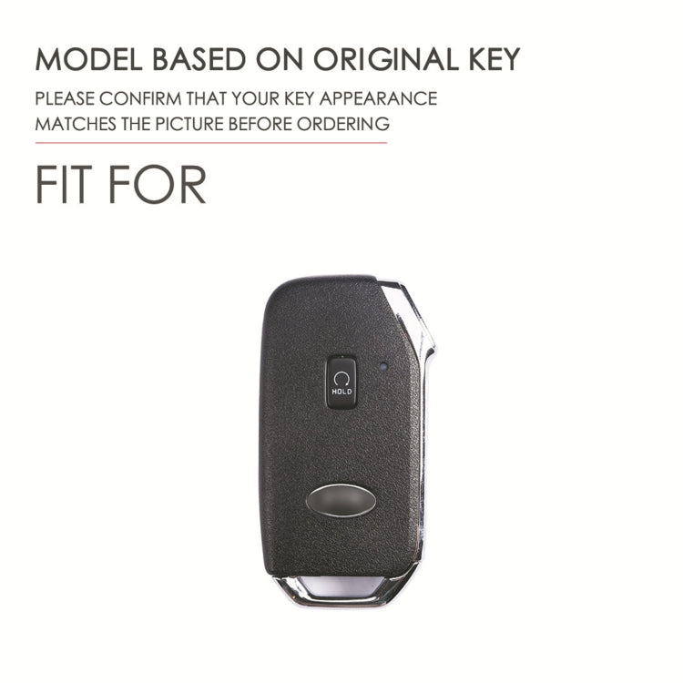 For Kia Sorento Hallmo Car Cowhide Leather Key Protective Cover Key Case(Brown)