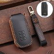 For Kia 3-button Hallmo Car Cowhide Leather Key Protective Cover Key Case(Black) - free shipping - PMC TechLife - Order now!