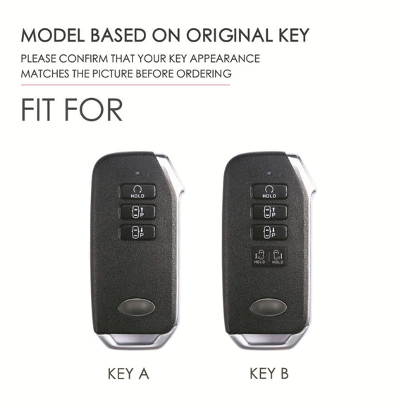 For Kia 5-button Hallmo Car Cowhide Leather Key Protective Cover Key Case(Blue)