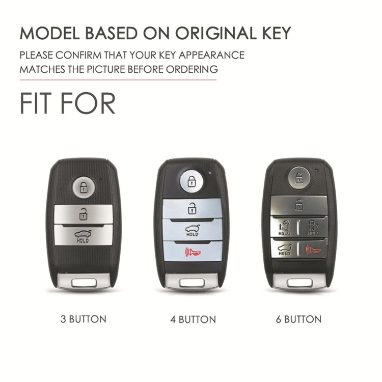 For Kia C134 6-button Hallmo Car Cowhide Leather Key Protective Cover Key Case(Brown)