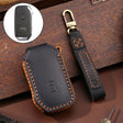 For Kia Sorento / Seltos 2021 / K5 Hallmo Car Cowhide Leather Key Protective Cover Key Case(Black) - free shipping - PMC TechLife - Order now!
