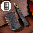 For Kia K4 Hallmo Car Cowhide Leather Key Protective Cover Key Case(Black) - Car Key Cases by Hallmo | Online Shopping South Africa | PMC TechLife | Buy Now Pay Later Mobicred