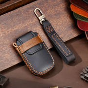 For Kia Sportage R / K5 / K4 / K2 / KX3 Hallmo B Style Car Cowhide Leather Key Protective Cover Key Case(Black)