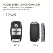 For Kia Sportage R / K5 / K4 / K2 / KX3 Hallmo B Style Car Cowhide Leather Key Protective Cover Key Case(Black)