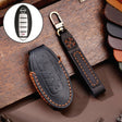 For Nissan 5-button Horn Hallmo Car Cowhide Leather Key Protective Cover Key Case(Black) - free shipping - PMC TechLife - Order now!